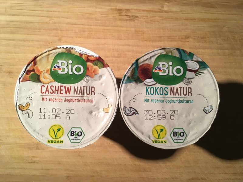 Cashew Natur und Kokosnatur von dmBio