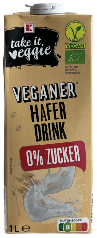 K take it veggie Veganer Haferdrink 0% Zucker