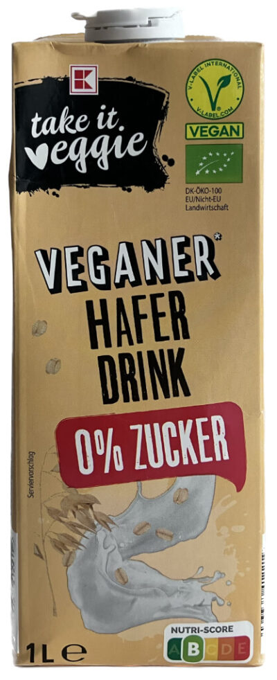 K take it veggie Veganer Haferdrink 0% Zucker